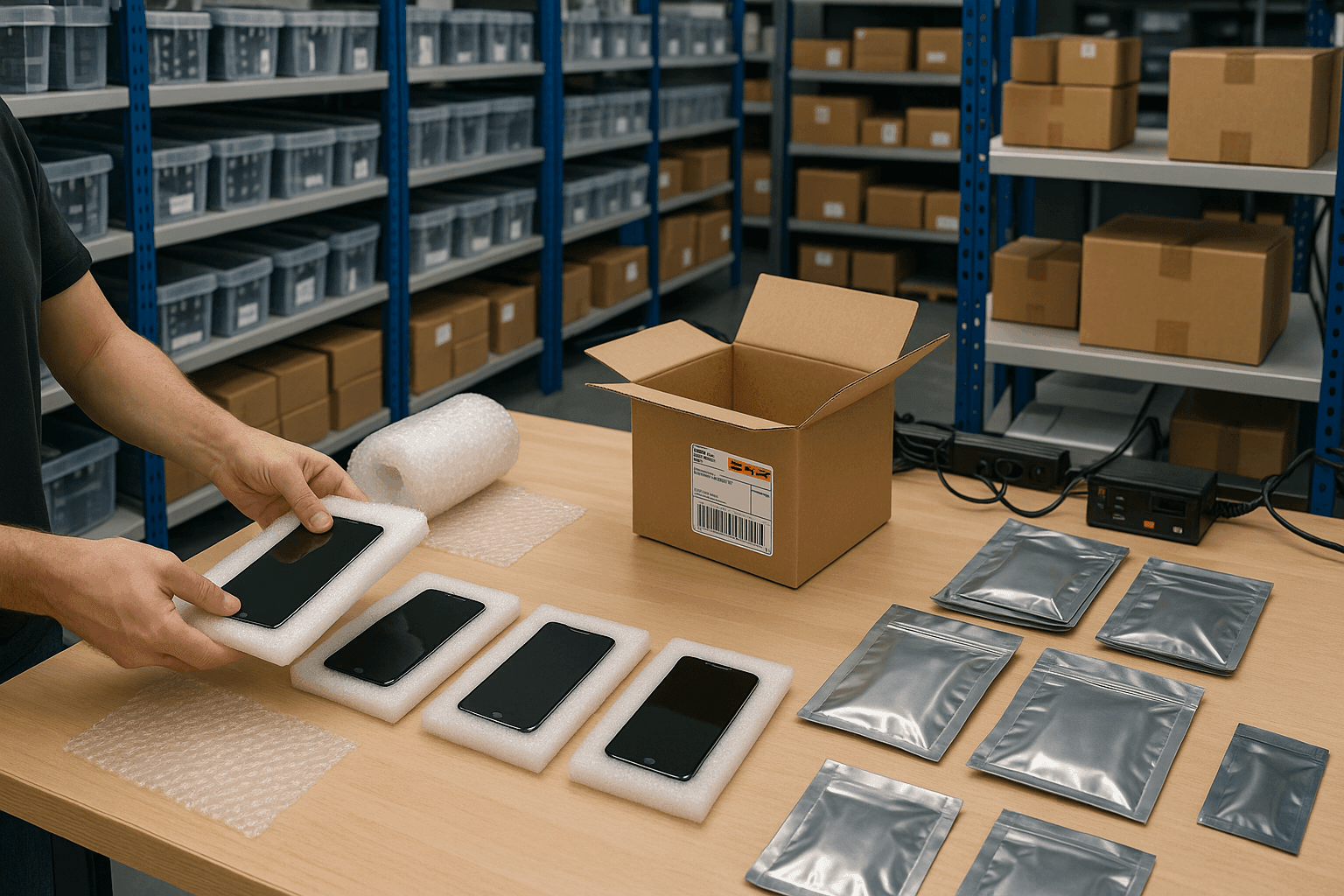 Fast packing and shipping station - Same day dispatch for mobile parts orders